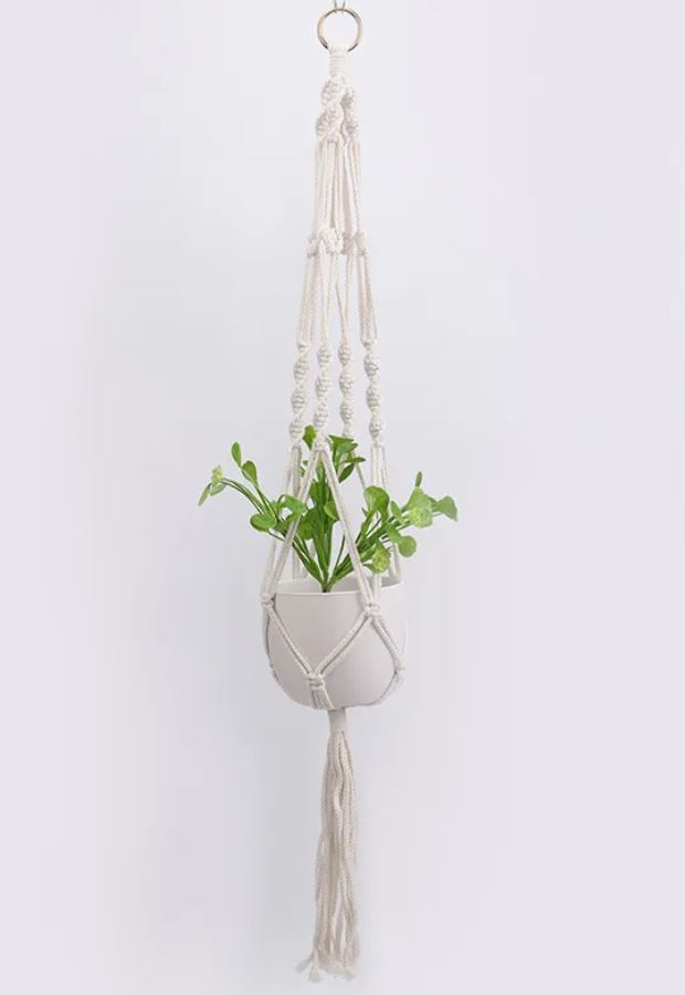 Plant & Pot Hanger - White
