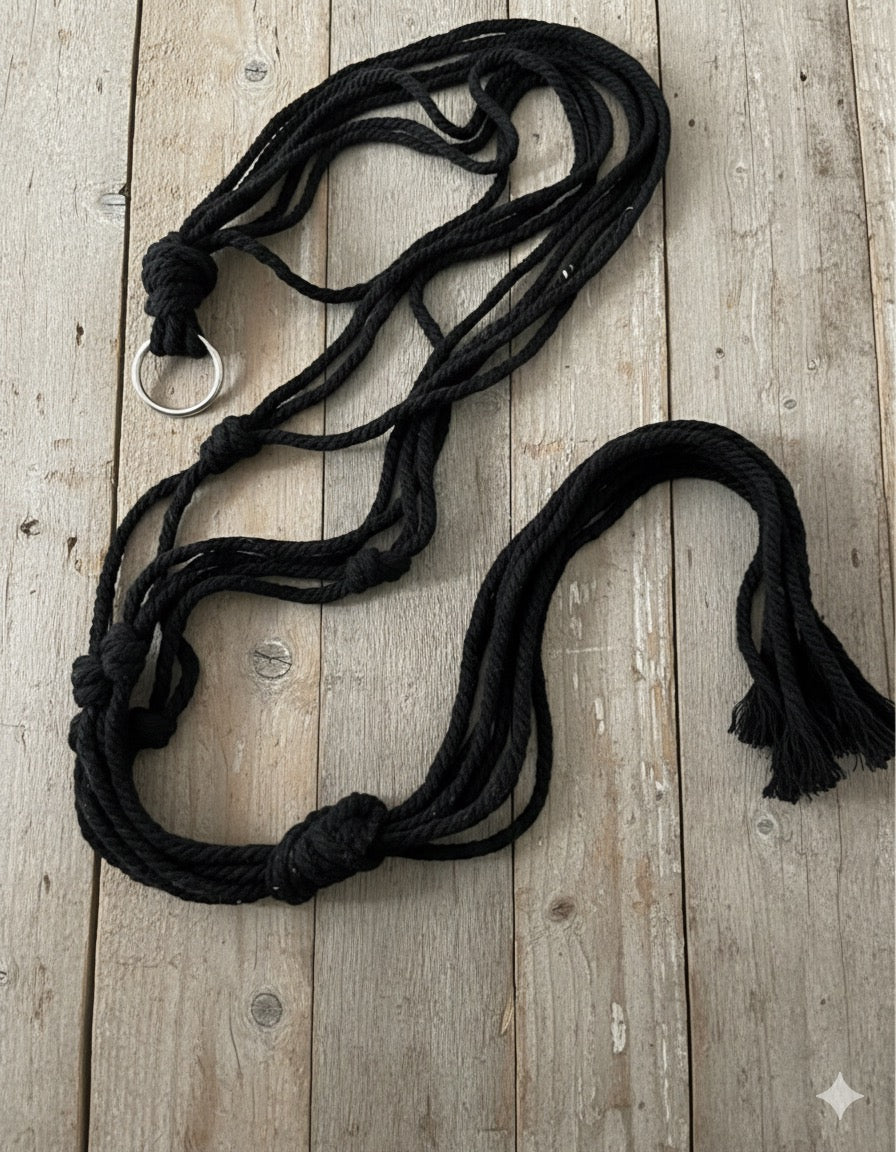 Black Macrame Plant Hanger